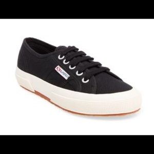 Black Superga Canvas Sneakers 36 Cotu Classic